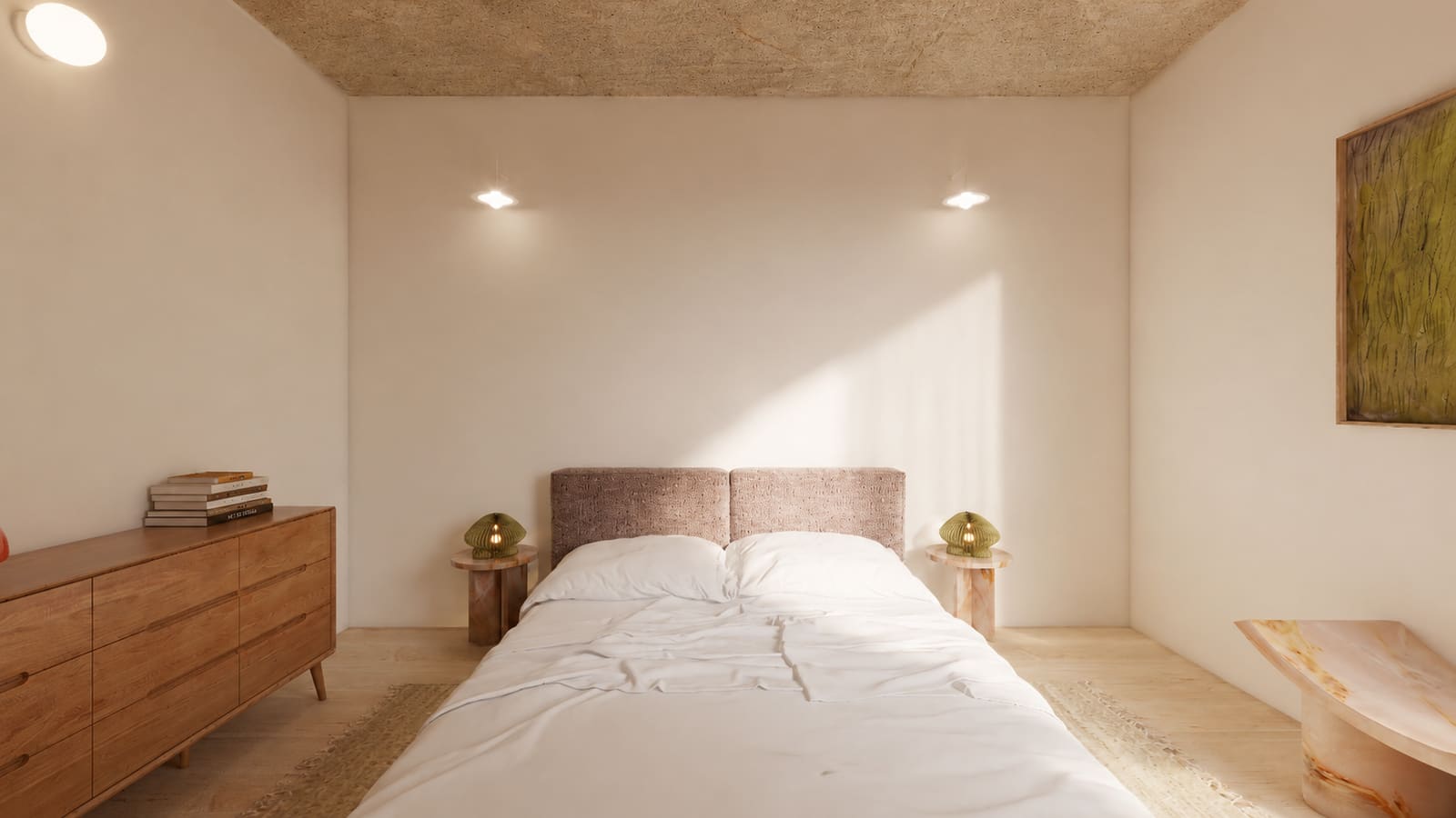 Suite with cork ceiling